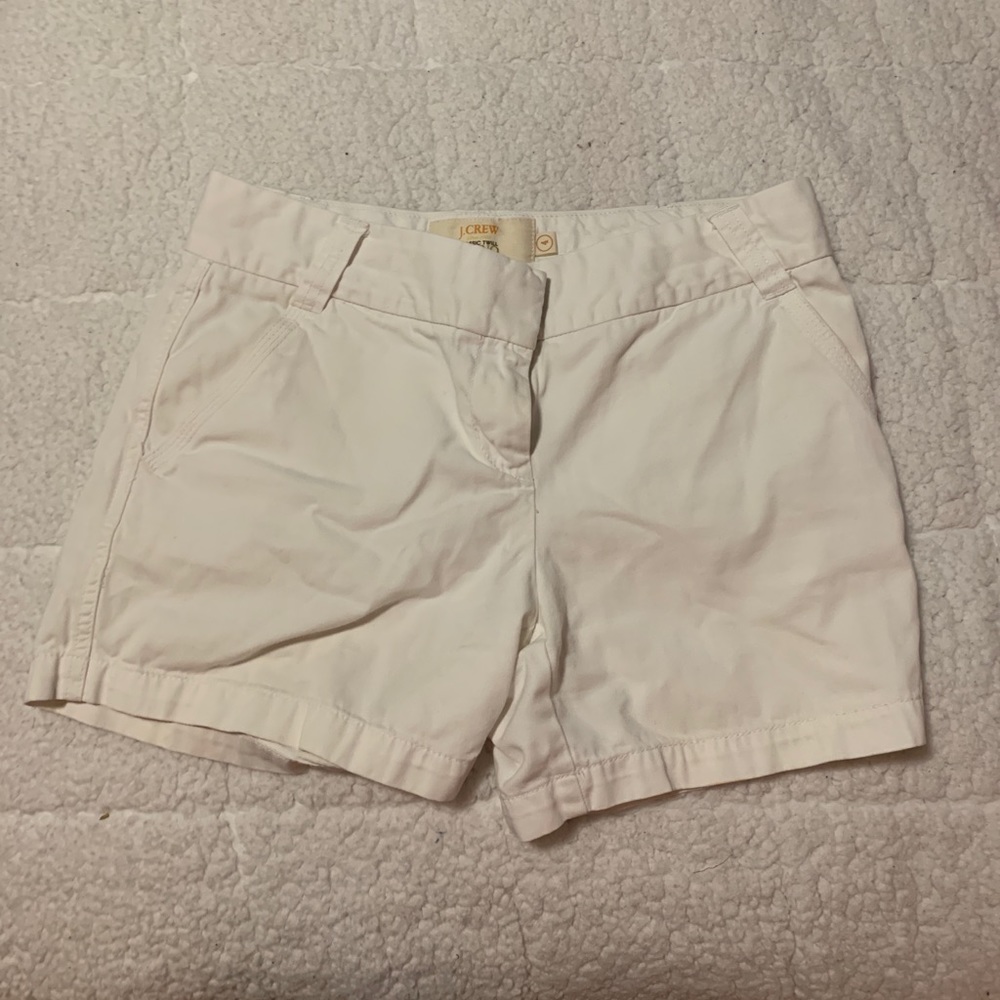 JCrew white chino city shorts